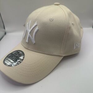 New Era Light Tan Cap with White Embroidery